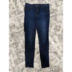Mott & Bow Women's High Rise Skinny Dark Wash Jeans 33x30 Distressed Stretch